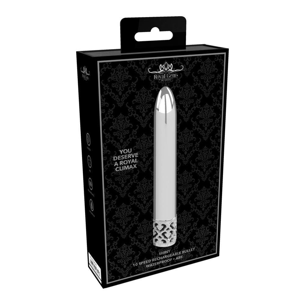 Royal Gems Shiny Rechargeable Bullet Silver-1