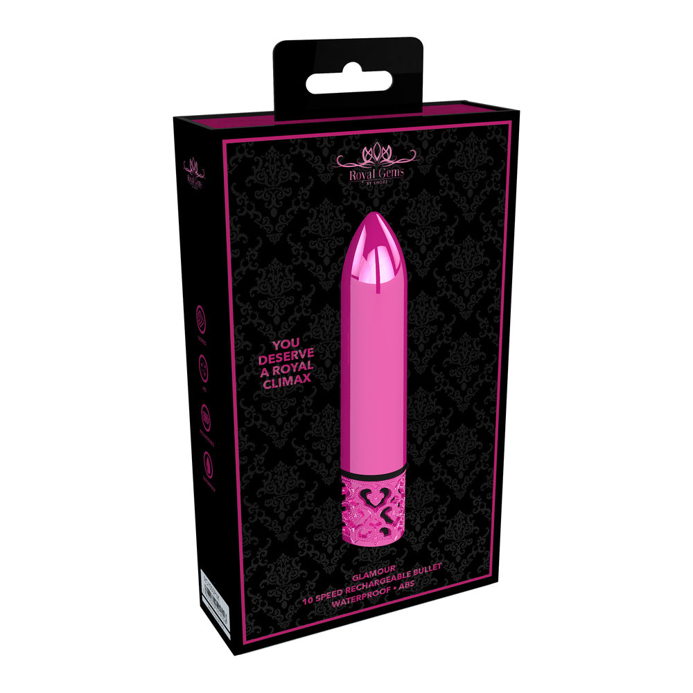 Royal Gems Glamour Rechargeable Bullet Pink-1