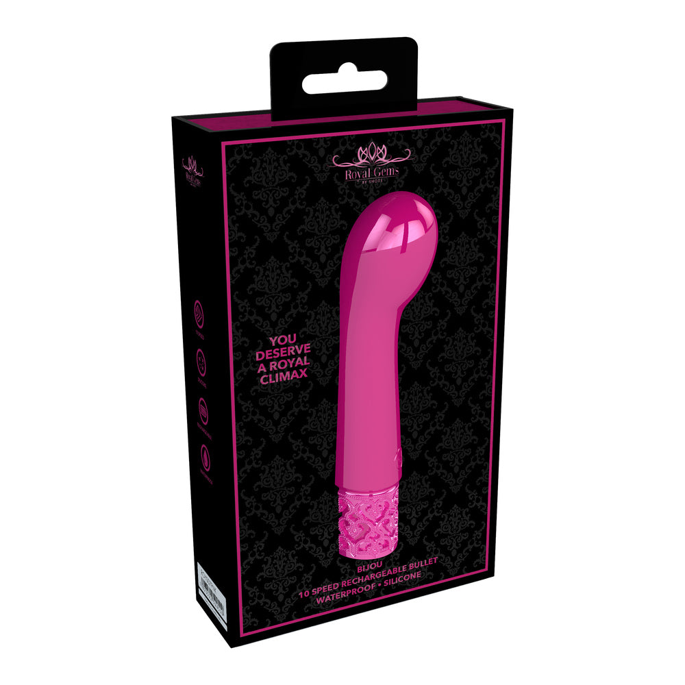 Royal Gems Bijou Rechargeable Silicone Bullet Pink-3