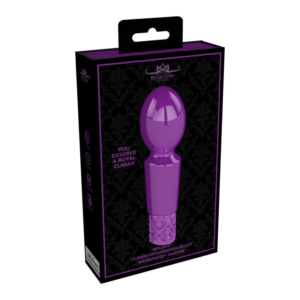 Royal Gems Brilliant Rechargeable Bullet Purple-2