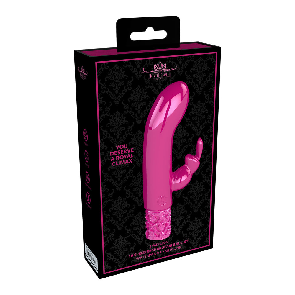 Royal Gems Dazzling Rechargeable Rabbit Bullet Pink-3