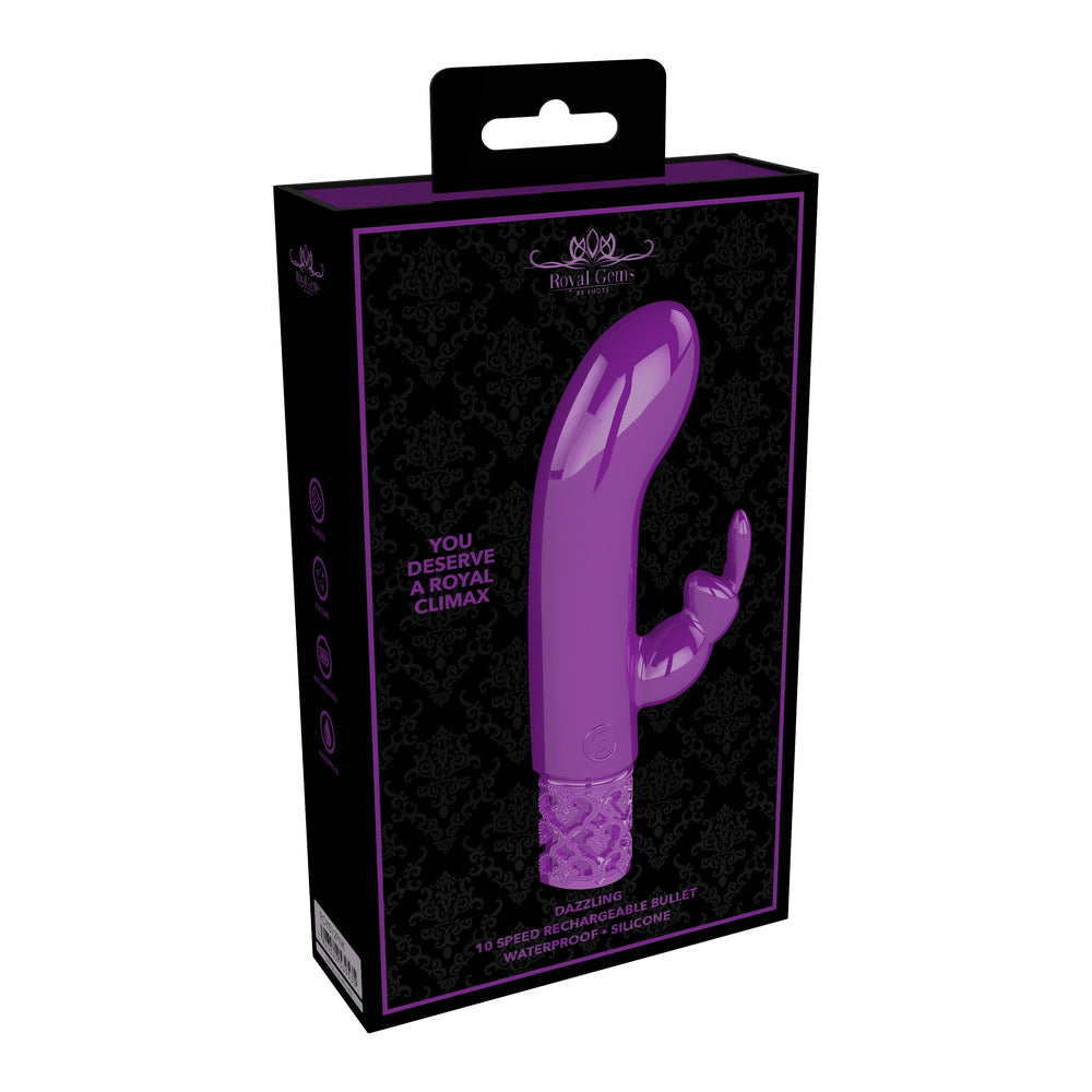 Royal Gems Dazzling Rechargeable Rabbit Bullet Purple-3