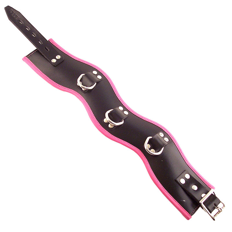 Rouge Garments Black And Pink Padded Posture Collar-0