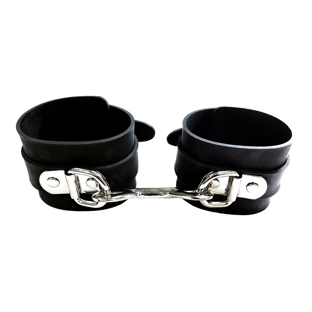 Rouge Garments Black Rubber Ankle Cuffs-0