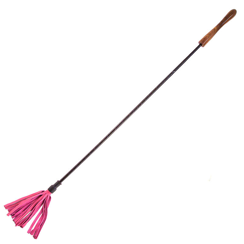 Rouge Garments Riding Crop With Wooden Handle Pink-0