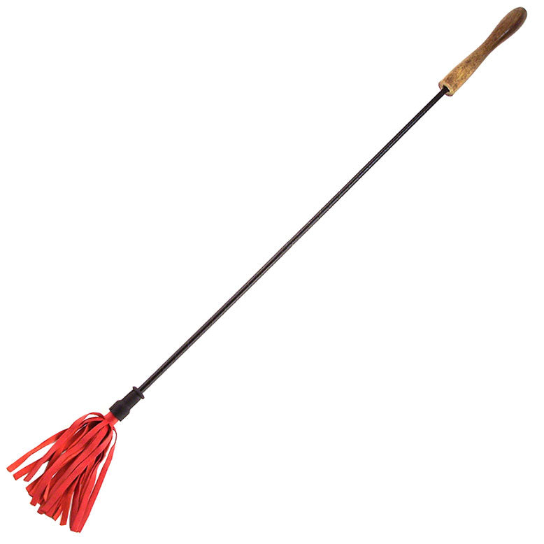 Rouge Garments Riding Crop With Wooden Handle Red-0