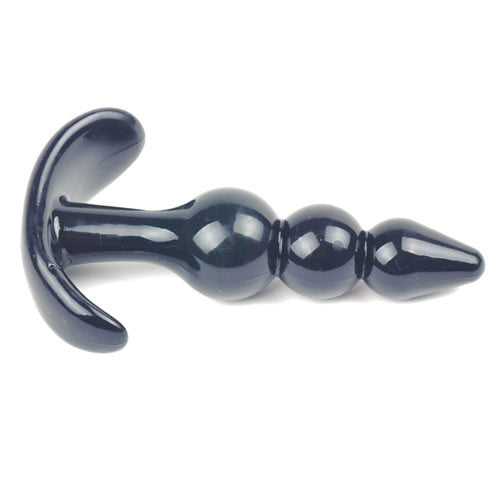 Small Black Beaded Anal Plug-1