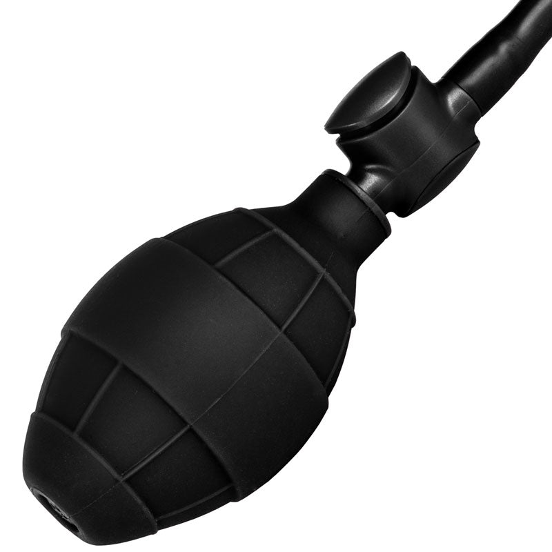 Black Booty Call Pumper Silicone Inflatable Small Anal Plug-3