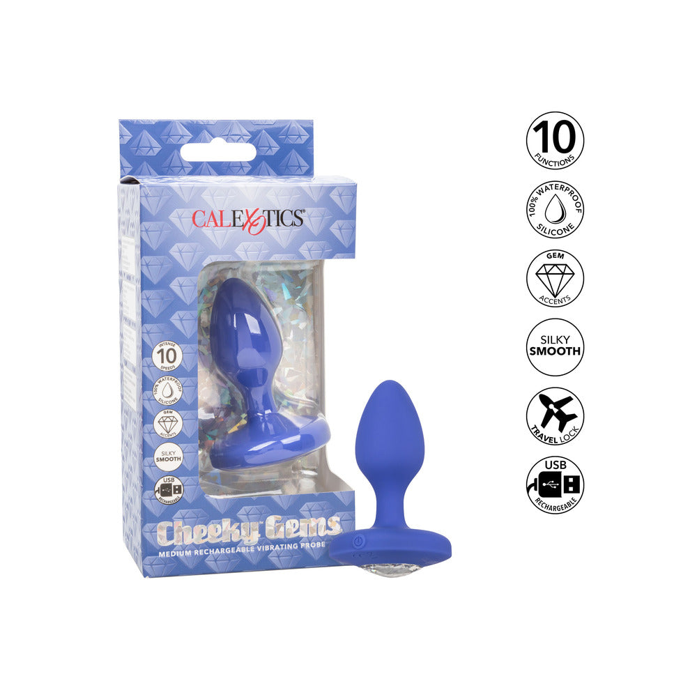 Cheeky Gems Medium Rechargeable Vibrating Butt Plug-3