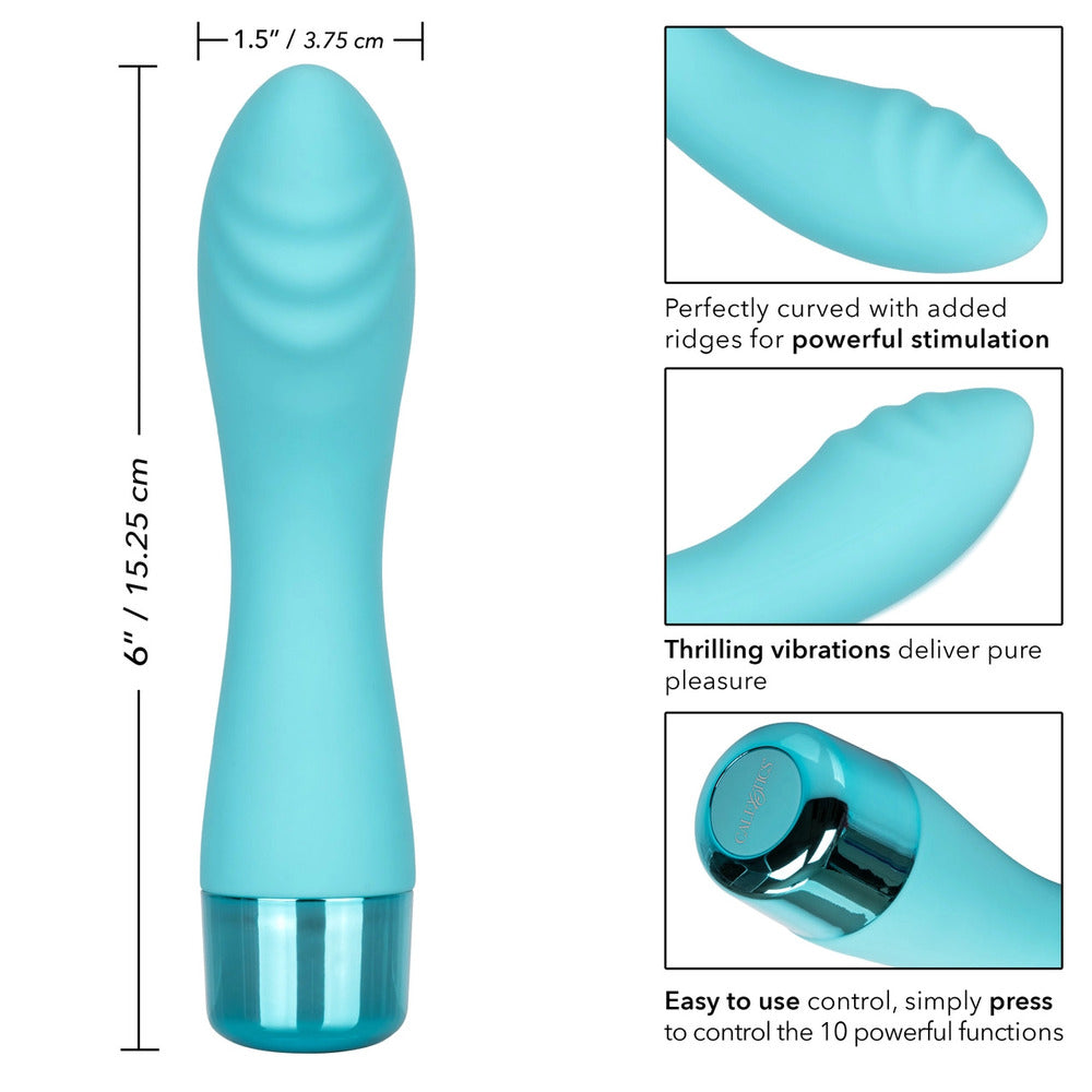 Eden Ripple Silicone GSpot Vibrator Waterproof 6 inch-1