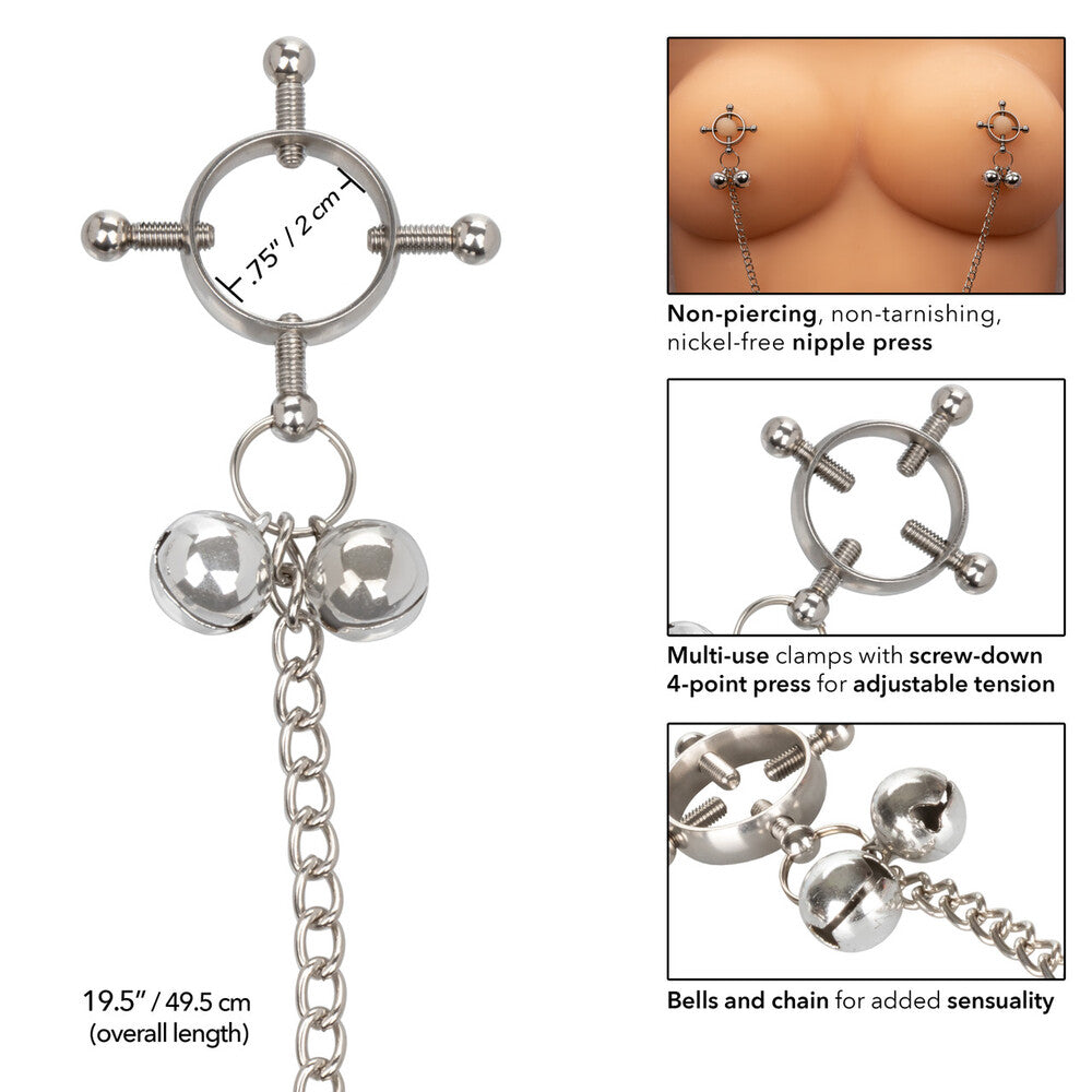 Nipple Grips 4 Point Nipple Press With Bells-2