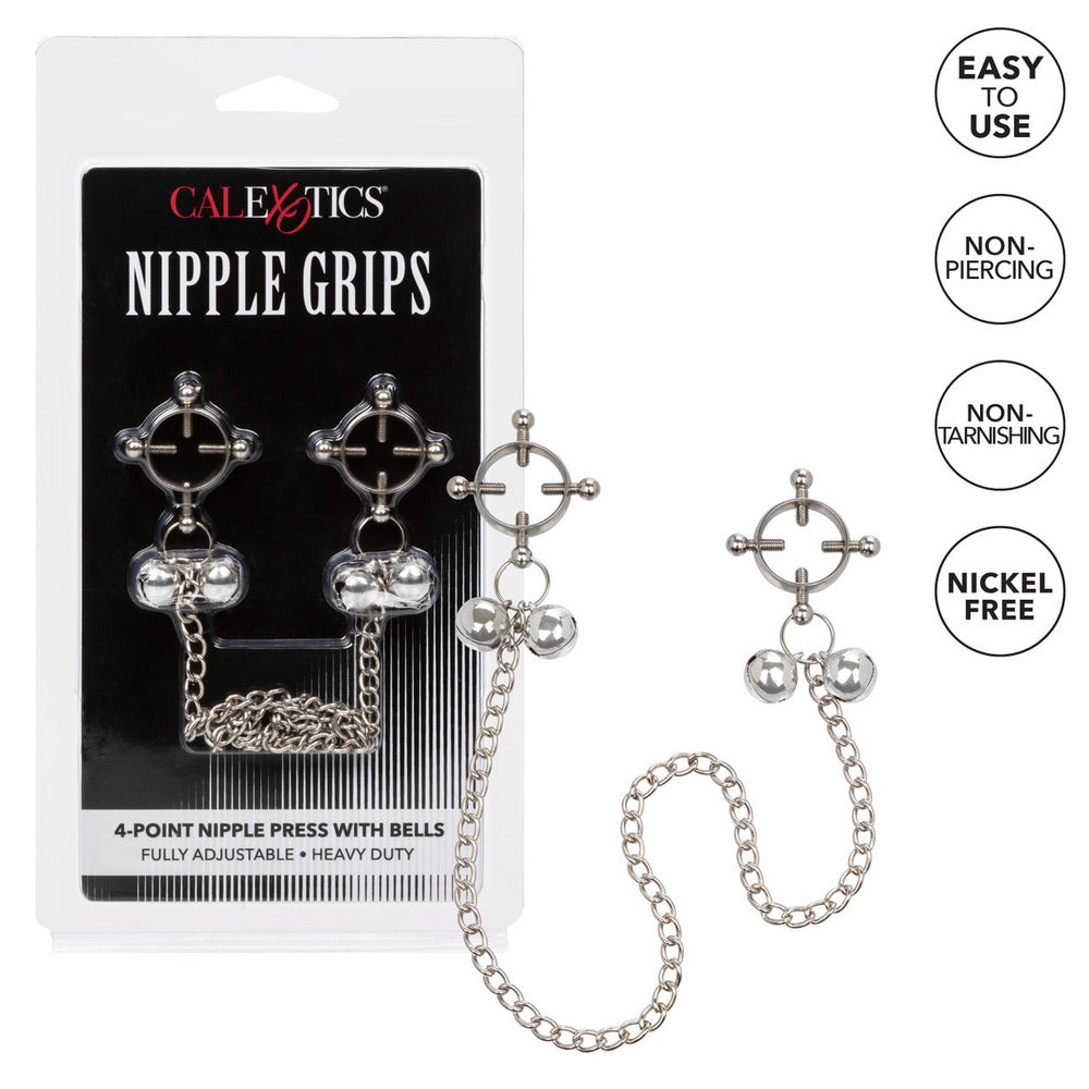 Nipple Grips 4 Point Nipple Press With Bells-3