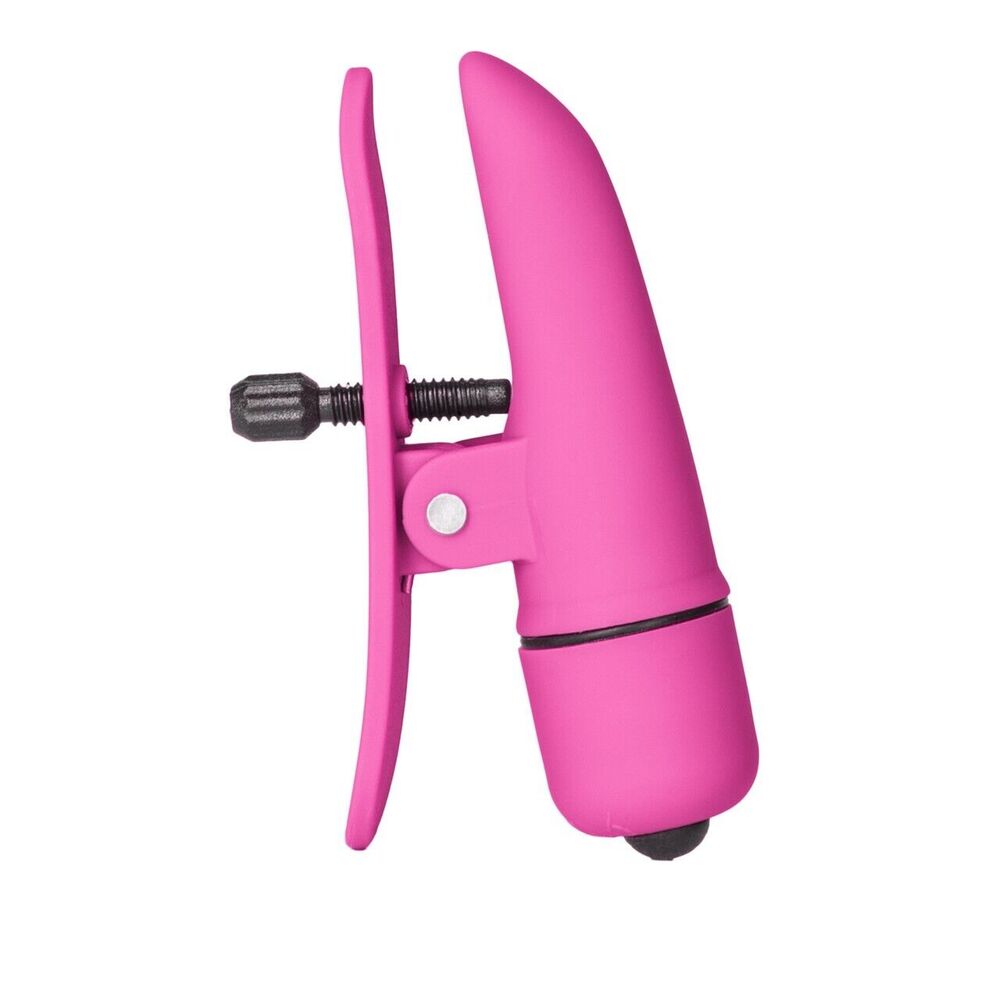 Nipplettes Vibrating Pink Nipple Clamps Adjustable-2