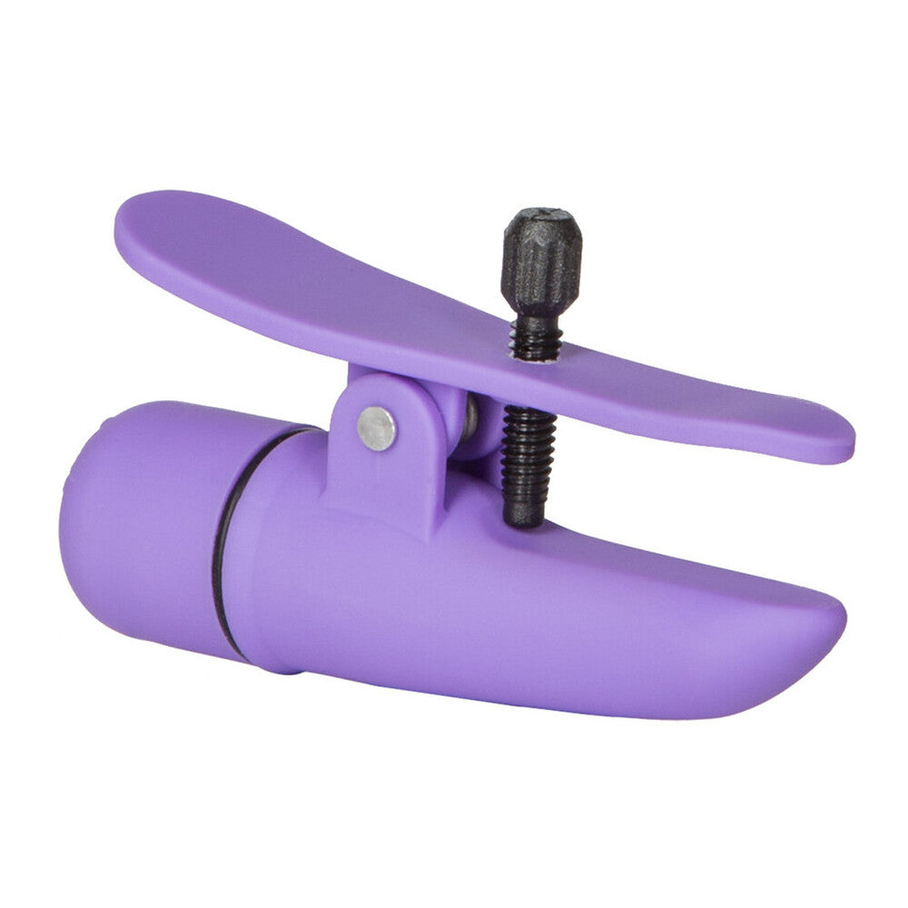 Nipplettes Vibrating Adjustable Purple Nipple Clamps-2