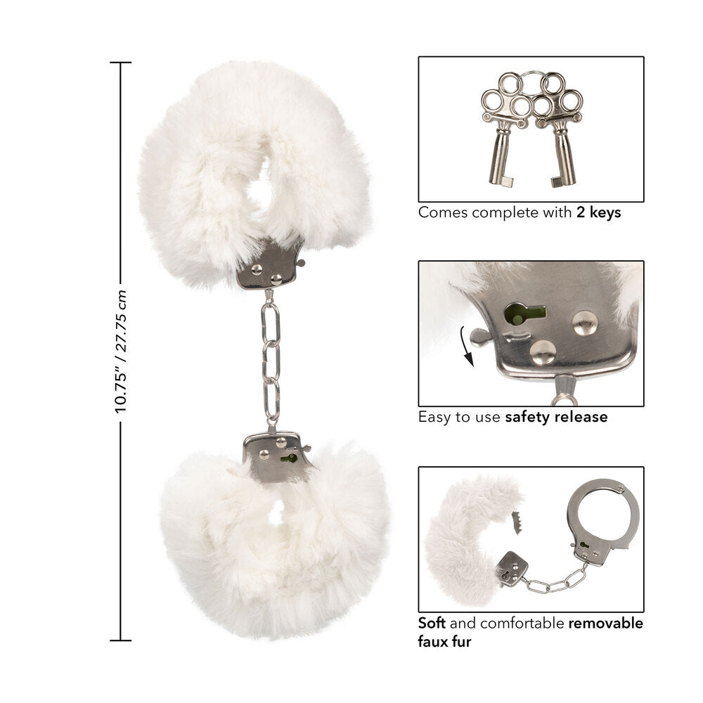 Ultra Fluffy Furry Cuffs White-3