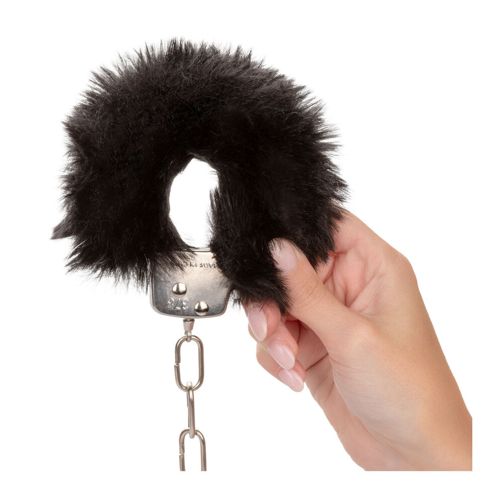 Ultra Fluffy Furry Cuffs Black-2