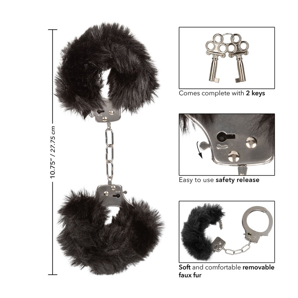 Ultra Fluffy Furry Cuffs Black-3