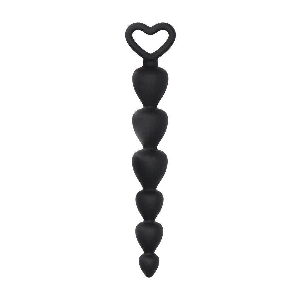 Black Silicone Anal Beads-0