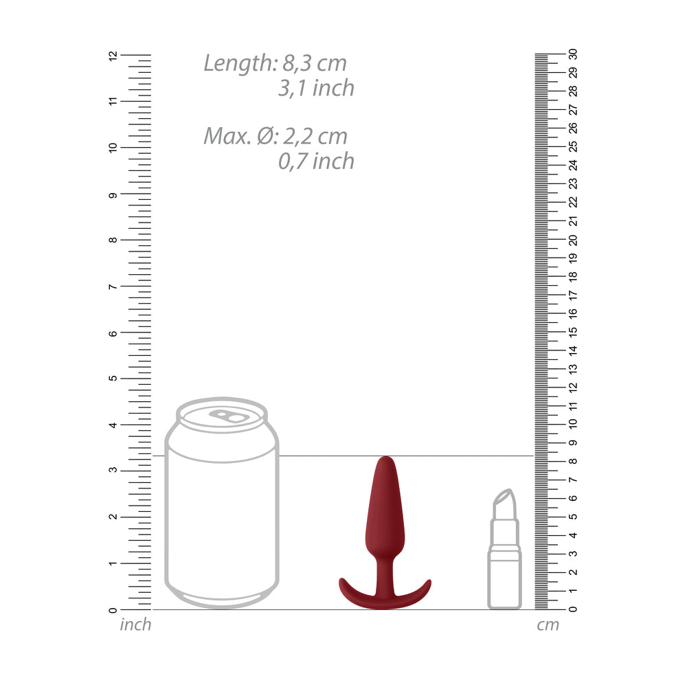 Beginners Size Slim Butt Plug Red-2