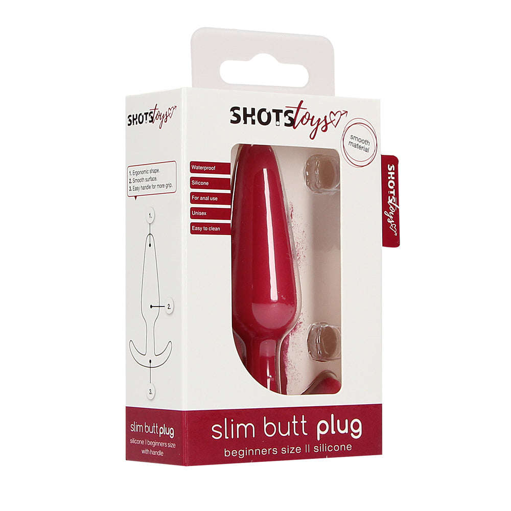 Beginners Size Slim Butt Plug Red-3