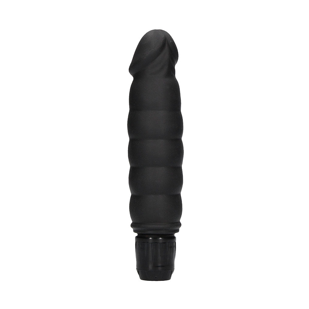 Ribbed Vibrator Black-0