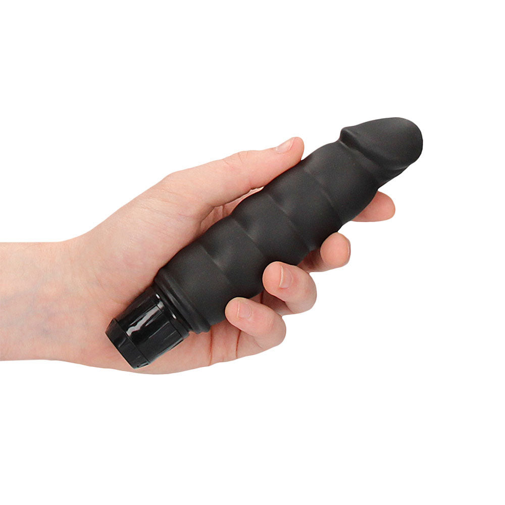 Ribbed Vibrator Black-1