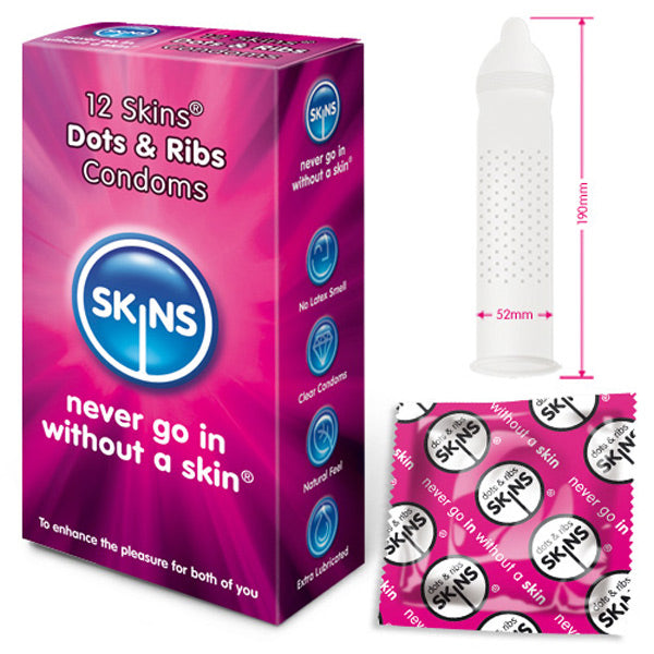 Skins Condoms Dots And Ribs 12 Pack-0