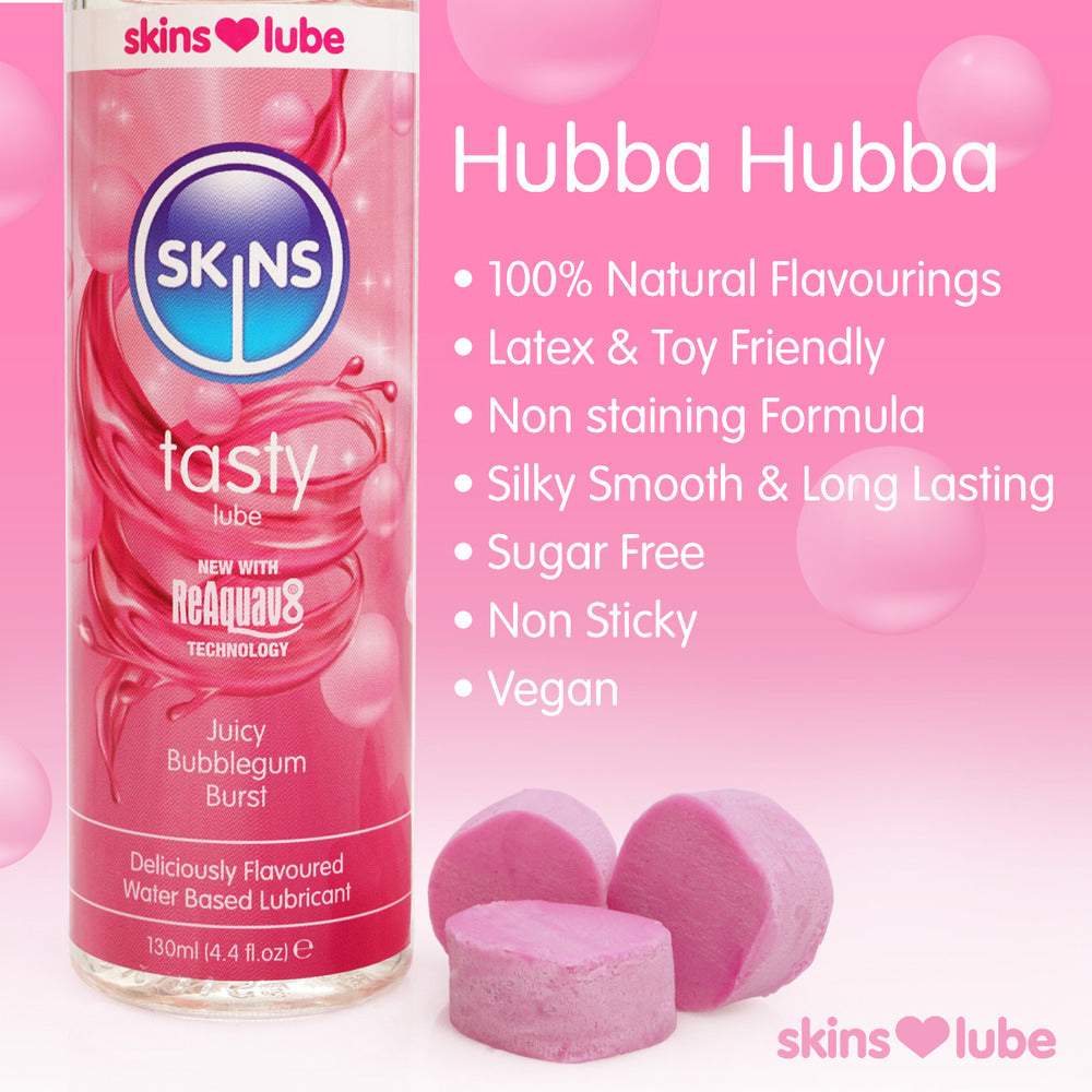 Skins Juicy Bubblegum Blast Waterbased Lubricant 130ml-2