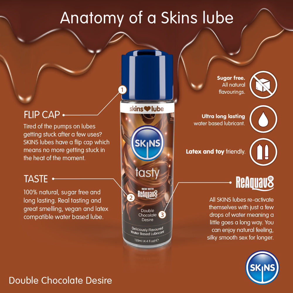 Skins Double Chocolate Desire Waterbased Lubricant 130ml-1