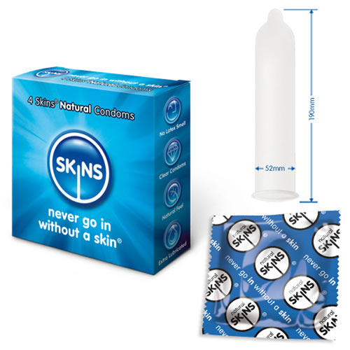 Skins Condoms Natural 4 Pack-0