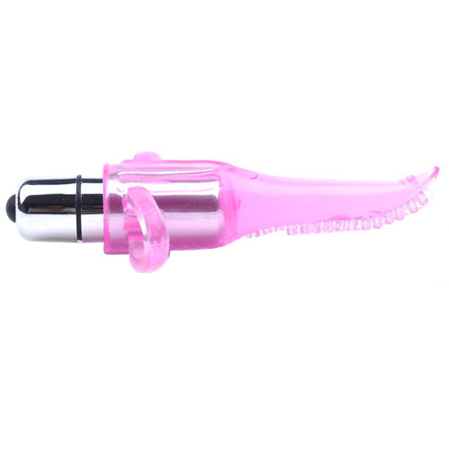 Clear Pink Vibrating Tongue Finger Vibrator-1