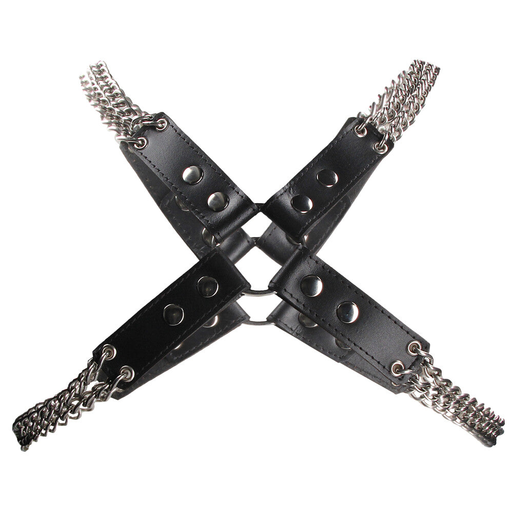 Heavy Duty Leather And Chain Body Harness-0