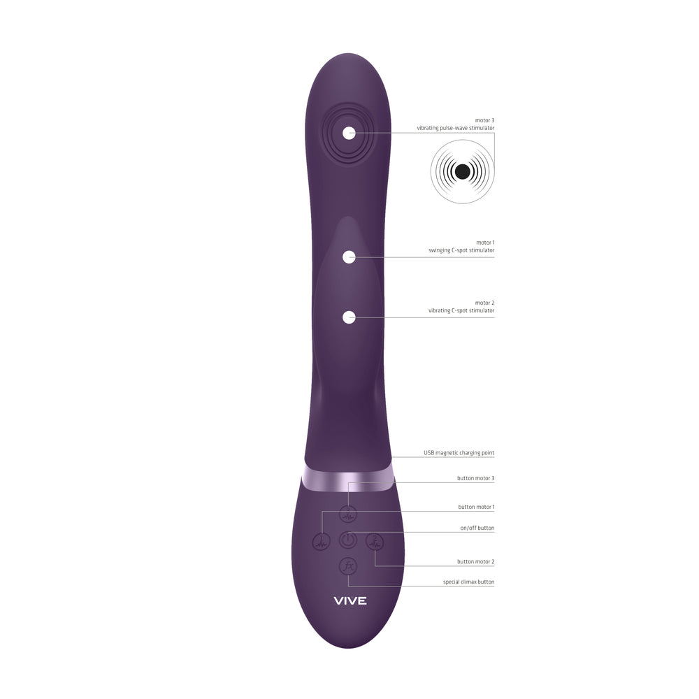 Vive Aimi Pulse Wave And Vibrate G Spot Vibrator Purple-3