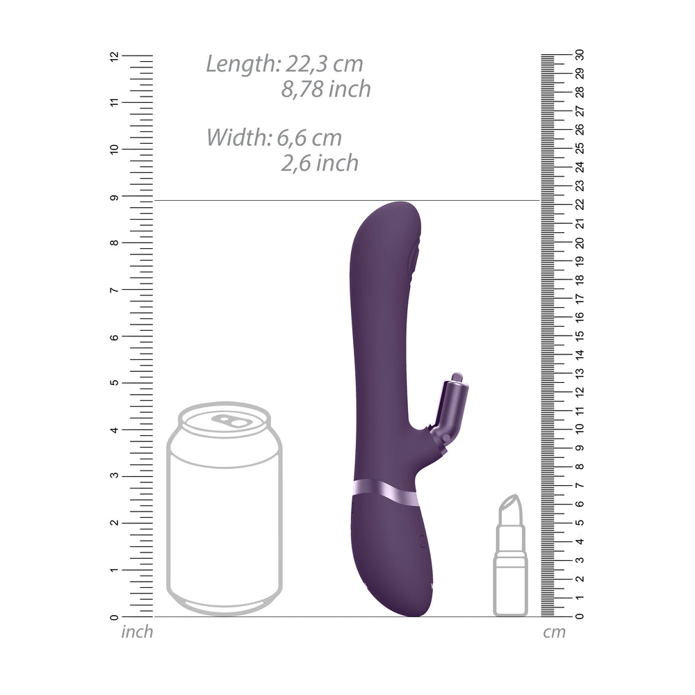 Vive Etsu Interchangeable Rabbit Vibrator Purple-2