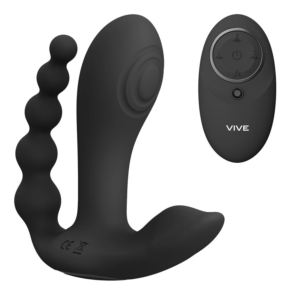 Vive Kata Double Penetrator Vibrator Black-0