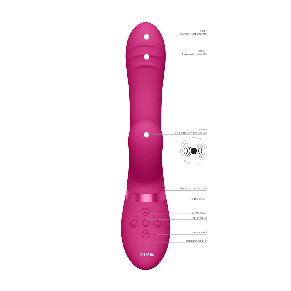 Vive Tani Finger Motion With Pulse Wave Vibrator Pink-1