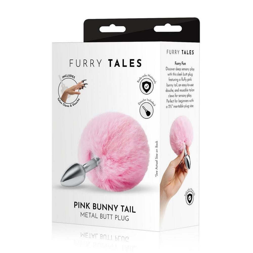 Furry Tales Pink Bunny Tail Butt Plug-3