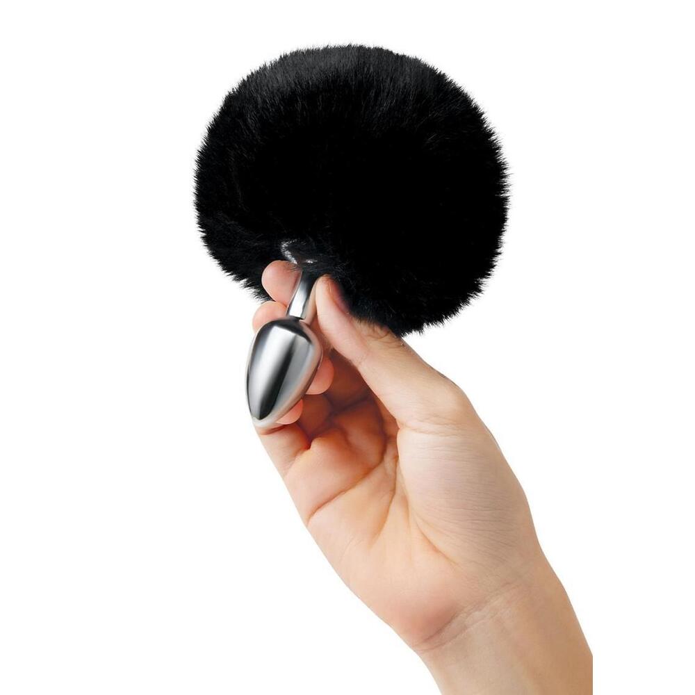 Furry Tales Black Bunny Tail Butt Plug-2