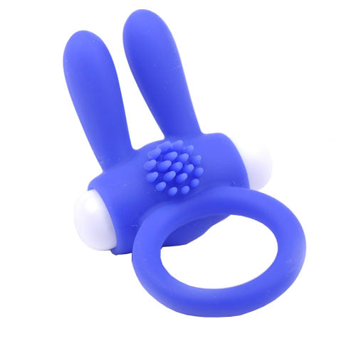 Cock Ring With Rabbit Ears Blue-0