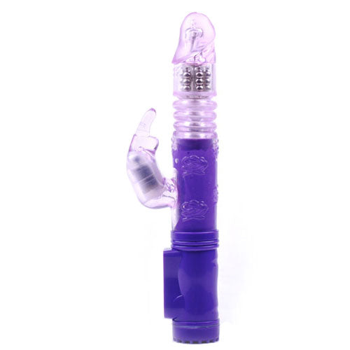 Rabbit Vibrator With Thrusting Motion Purple-0