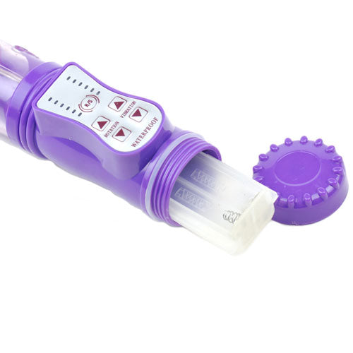 Rabbit Vibrator With Thrusting Motion Purple-3