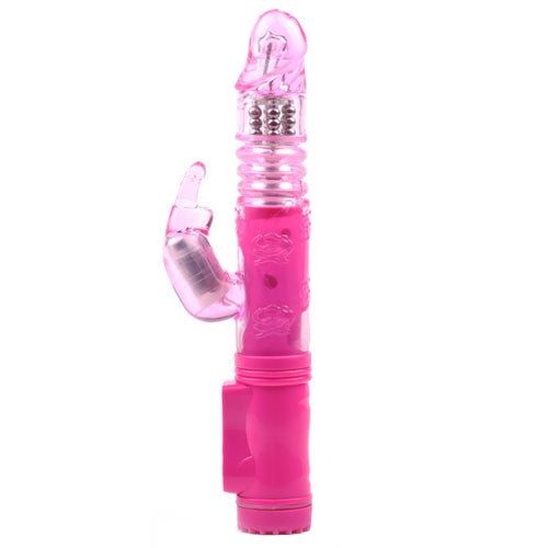 Pink Rabbit Vibrator With Thrusting Motion-0