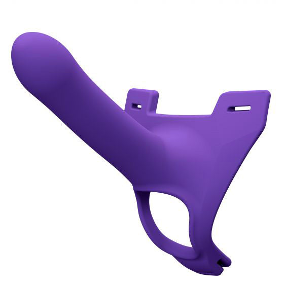 Zoro Silicone Strap on System With Waistbands Purple 5.5 Inch-1