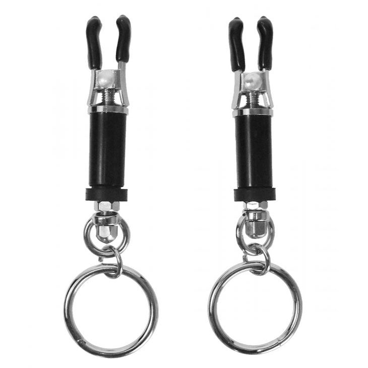 Master Series Bondage Ring Barrel Nipple Clamps-0