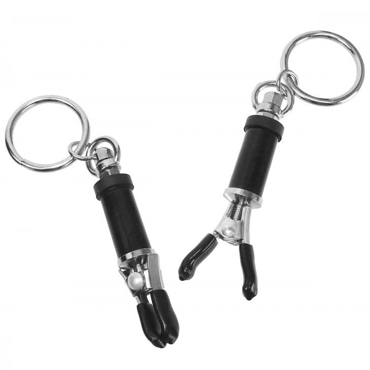 Master Series Bondage Ring Barrel Nipple Clamps-1