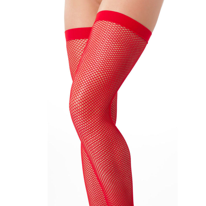 Sexy Red Fishnet Stockings-0