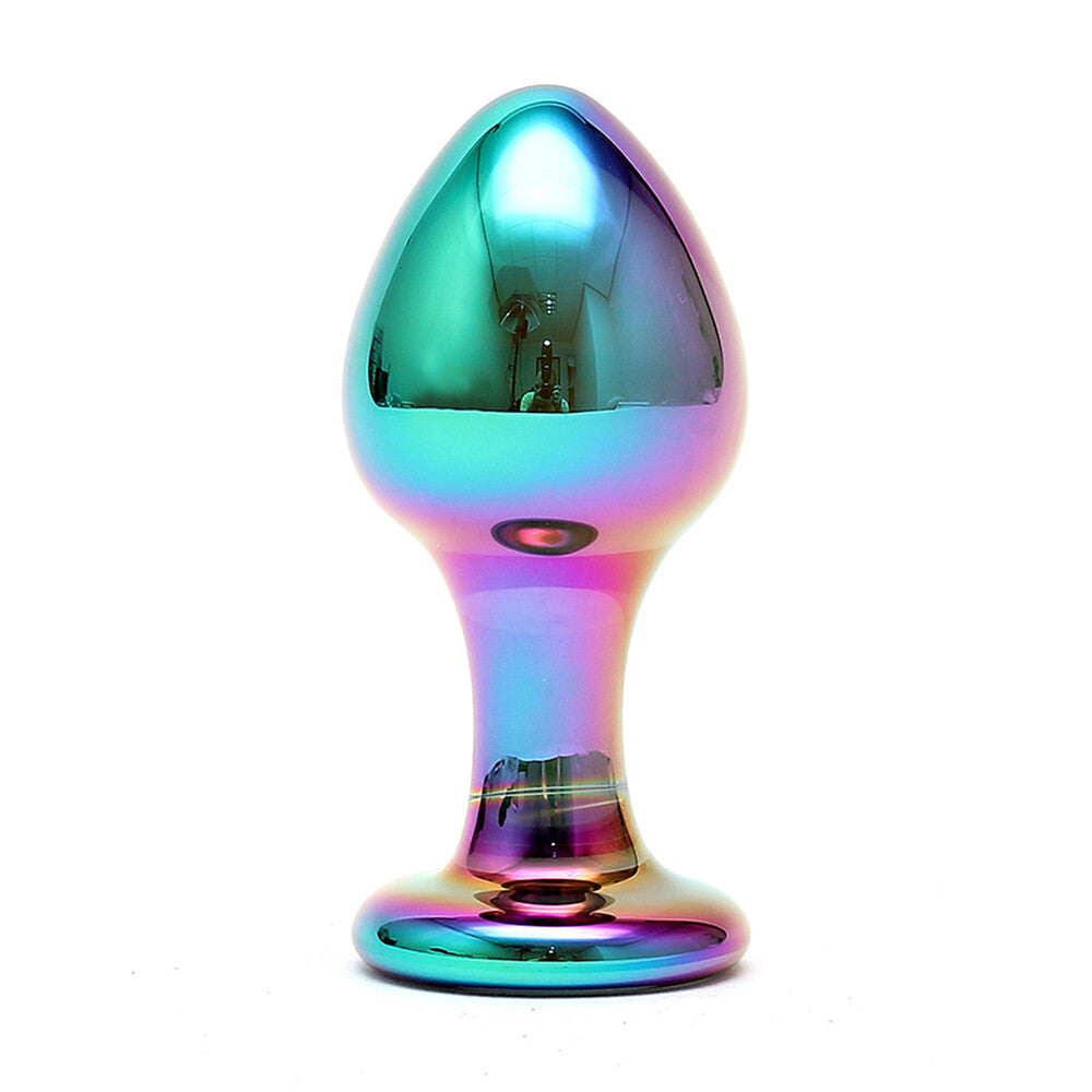 Sensual Multi Coloured Glass Melany Anal Dildo-0