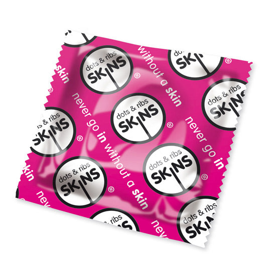 Skins Condoms Dots And Ribs x50 (Pink)-0