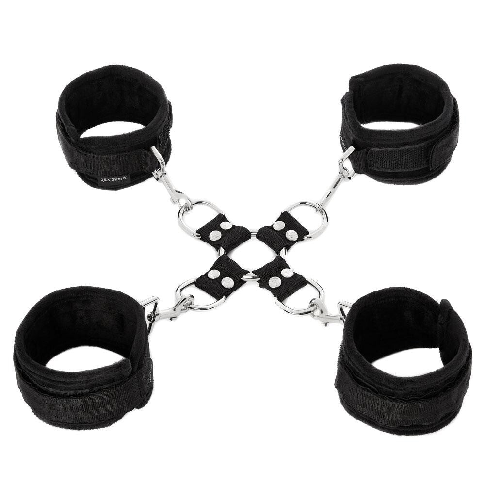 SportSheets 5 Piece Hog Tie And Cuff Set-0